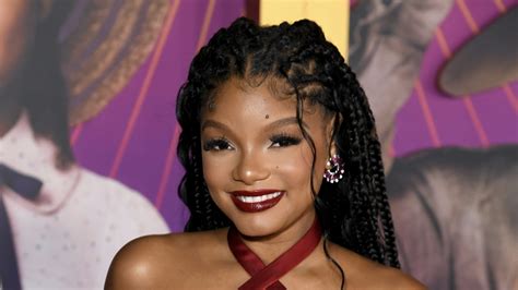 halle bailey sexy|Halle Bailey Shows Off Her Postpartum Body in Shimmery Bikini